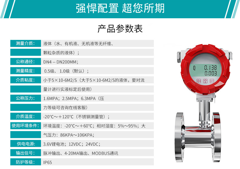 渦輪流量計參數(shù)要求