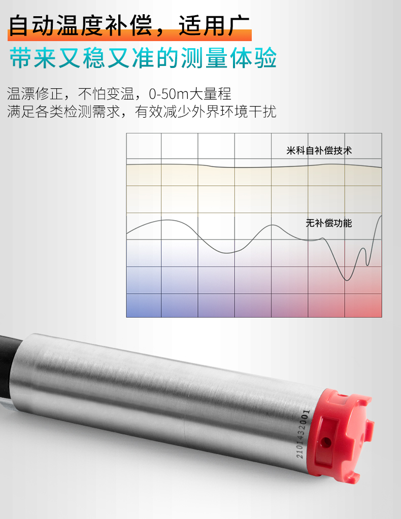 自動溫度補償，適用廣